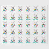 Stylish bunny eggs Gift Happy Easter gift Geschenkpapier (Flach)