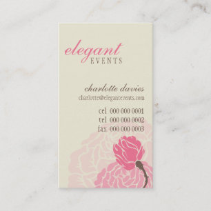 STYLISH BUSINESS CARD :: elegante Rose pink Creme Visitenkarte