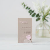STYLISH BUSINESS CARD Elegante Rose Visitenkarte (Stehend Vorderseite)