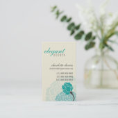 STYLISH BUSINESS CARD Rose Jade Creme Visitenkarte (Stehend Vorderseite)