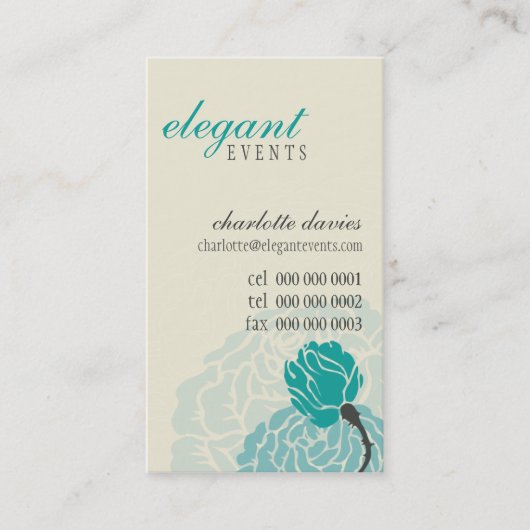 STYLISH BUSINESS CARD Rose Jade Creme Visitenkarte (Vorderseite)