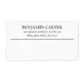Stylish Business Professional Logo Shipping Label (Vorne)