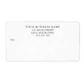 Stylish Business Professional Logo Shipping Label (Vorne)