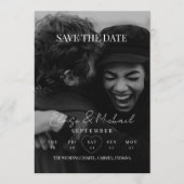 Stylish Calendar Photo Double-sided Save The Date Einladung (Vorderseite)