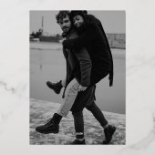 Stylish Calendar Photo Double-sided Save The Date Folieneinladung (Rückseite)