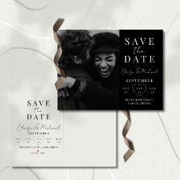 Stylish Calendar Photo Wedding Save The Date Ankündigungspostkarte