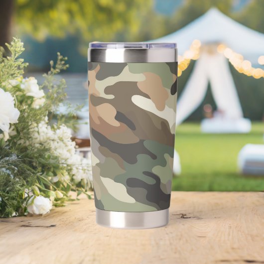 Stylish Camouflage Pattern Drink Thermobecher (Hochzeit (gedreht))