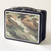 Stylish Camouflage Pattern Metal Lunch Box Case (Vorderseite)