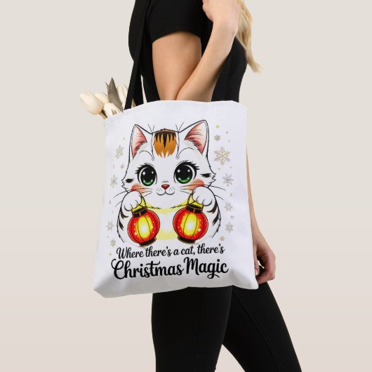 Stylish Cartoon Cat - Festive Lunar New Year Tasche (Von Nahem)
