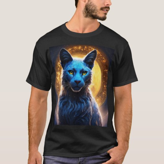 "Stylish Cat Design T - Shirt" T-Shirt (Vorderseite)