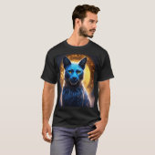 "Stylish Cat Design T - Shirt" T-Shirt (Vorne ganz)