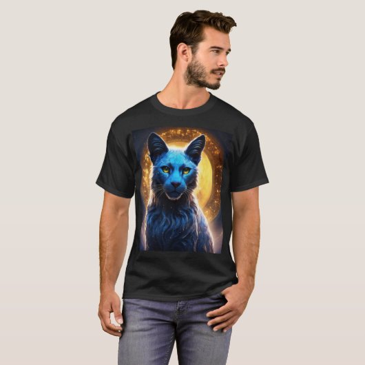 "Stylish Cat Design T - Shirt" T-Shirt (Vorne ganz)