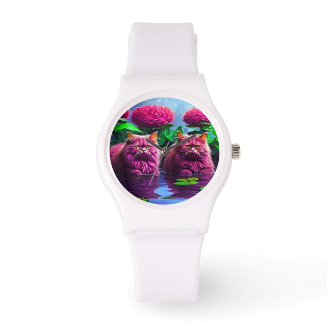 Stylish cat watch for cat lovers armbanduhr (Vorderseite)