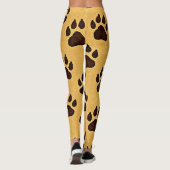 stylish Cheetah Paw Print Leggings (Rückseite)