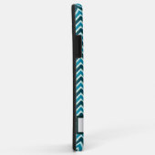 Stylish Chevron Wave Blue, Teal, Green Case-Mate iPhone Hülle (Hinten/Rechts)