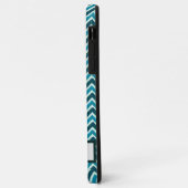 Stylish Chevron Wave Blue, Teal, Green Case-Mate iPhone Hülle (Hinten/Links)