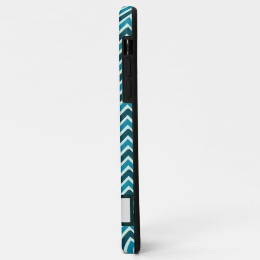 Stylish Chevron Wave Blue, Teal, Green Case-Mate iPhone Hülle (Hinten/Links)