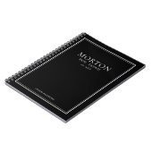 Stylish Chic Black & White Real Estate Notebook Notizblock (Linke Seite)