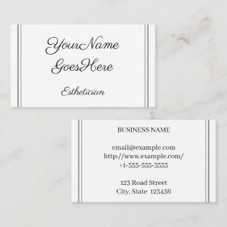 Stylish & Chic Esthetician Business Card Visitenkarte