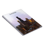 Stylish Chicago Skyline Illustration Notizblock (Rechte Seite)