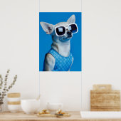 Stylish Chihuahua in Sunglasses Poster (Küche)