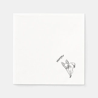 Stylish Chihuahua: Personalisierte Kunstlinie Serviette