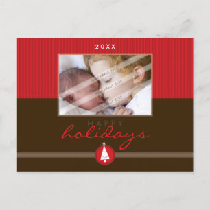 STYLISH CHRISTMAS POSTCARD :: stripedstitch 5L Feiertagspostkarte