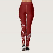 Stylish Christmas red leggings . (Rückseite)