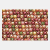 Stylish Christmas Tree Baubles Decorations Holiday Geschenkpapier Set (Vorderseite 3)