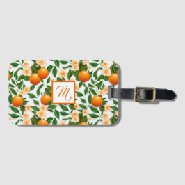Stylish Citrus Blossom Mit Monogramm Gepäckanhänger