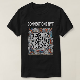 Stylish Connections NYT Design Schwarz T-Shirt