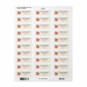Stylish Coral Poinsettia Cream Address (Vorne)