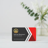 Stylish Creative Arrows Business Owner Visitenkarte (Stehend Vorderseite)
