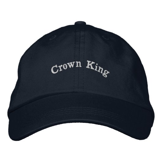 Stylish Crown King Navy-Cap Comfortable Adjustable Bestickte Baseballkappe (Vorderseite)