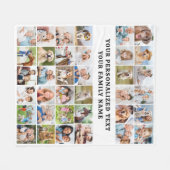 Stylish Custom 36 Foto Collage Moderne Familie Fleecedecke (Vorderseite (Horizontal))