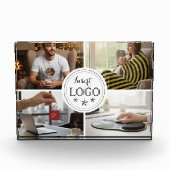 Stylish Custom Five Photo Personalized Photo Block (Vorderseite)
