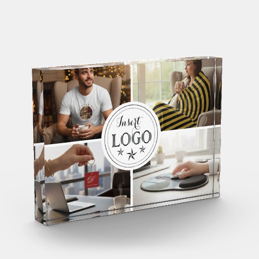 Stylish Custom Five Photo Personalized Photo Block (Links)