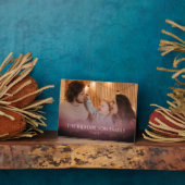 Stylish Custom Foto Burgundy Overlay Fotoplatte (Seite)