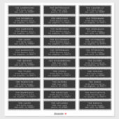 Stylish Custom individuelle Hochzeitsgast-Adresse Aufkleber (Blatt)