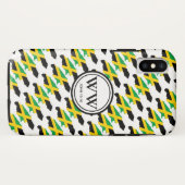 Stylish Custom JAMAICA Monogram Case-Mate iPhone Hülle (Rückseite (Horizontal))