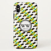 Stylish Custom JAMAICA Monogram Case-Mate iPhone Hülle (Rückseite)