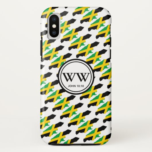 Stylish Custom JAMAICA Monogram Case-Mate iPhone Hülle (Rückseite)