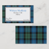 Stylish Custom MacKirdy Scottish Tartan Kariert Visitenkarte (Vorne/Hinten)
