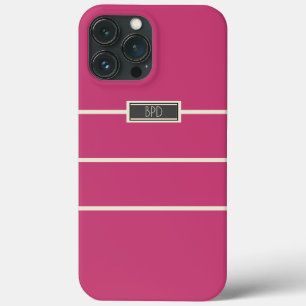 Stylish Custom Mit Monogramm Dark Pink Case-Mate iPhone Hülle