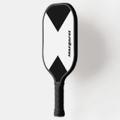 Stylish Custom Named Classic White with Black Pickleball Schläger (Links)