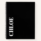 Stylish Customizable Personalized Name Gift Notizblock (Vorderseite)