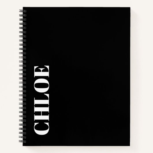 Stylish Customizable Personalized Name Gift Notizblock (Vorderseite)