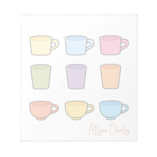 Stylish Cute Mugs Unique Trendy Simple Notizblock