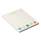 Stylish Cute Trendy Girly Simple Hearts Notepad Notizblock (angewinkelt)