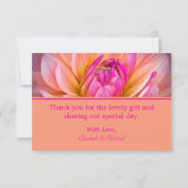 Stylish Dahlia Dankeskarte (Rückseite)